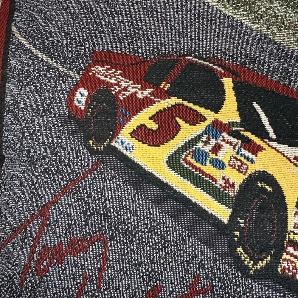 Vtg Terry Labonte Kellogg’s Nascar Tapestry Pillow 16x16 Needlepoint Winston Cup